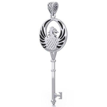 Phoenix Spiritual Enchantment Key Silver Pendant TPD5685 - Jewelry